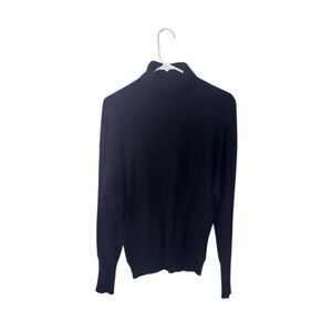 Black Cashmere Turtleneck Sweater Medium By Just Cashmere